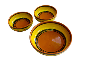 Terracotta Yellow - Festive Set - Hand Painted From Spain